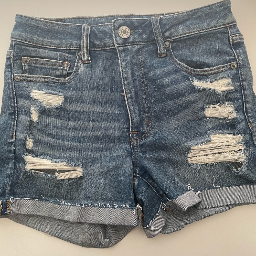 American Eagle Denim shorts, distressed, size 6